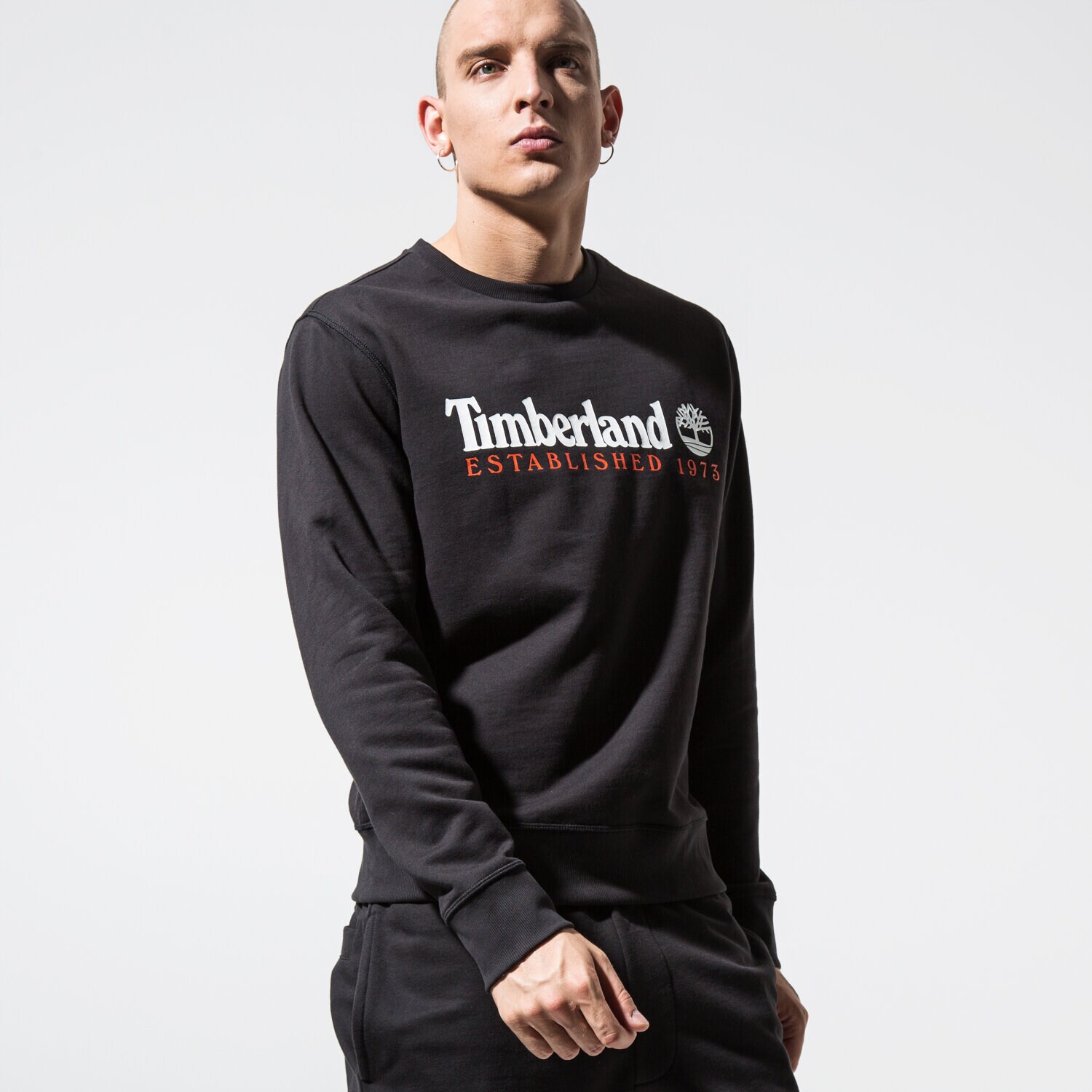 pánská mikina TIMBERLAND MIKINA ESSENTIAL ESTABLISHED 1973 TB0A1Y3B0011 ČERNÁ