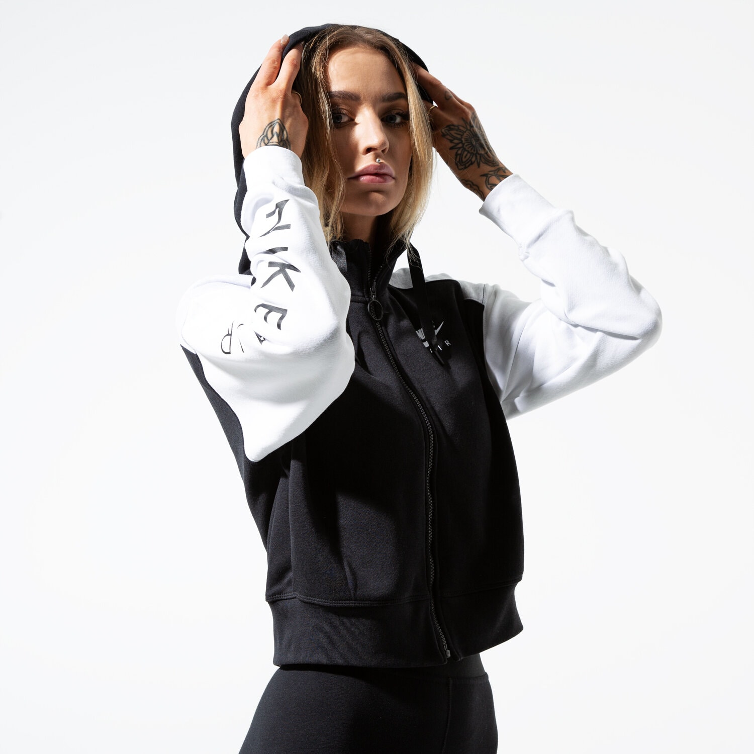 dámská mikina NIKE MIKINA W NSW AIR HOODIE FZ BB BV4771-010 ČERNÁ