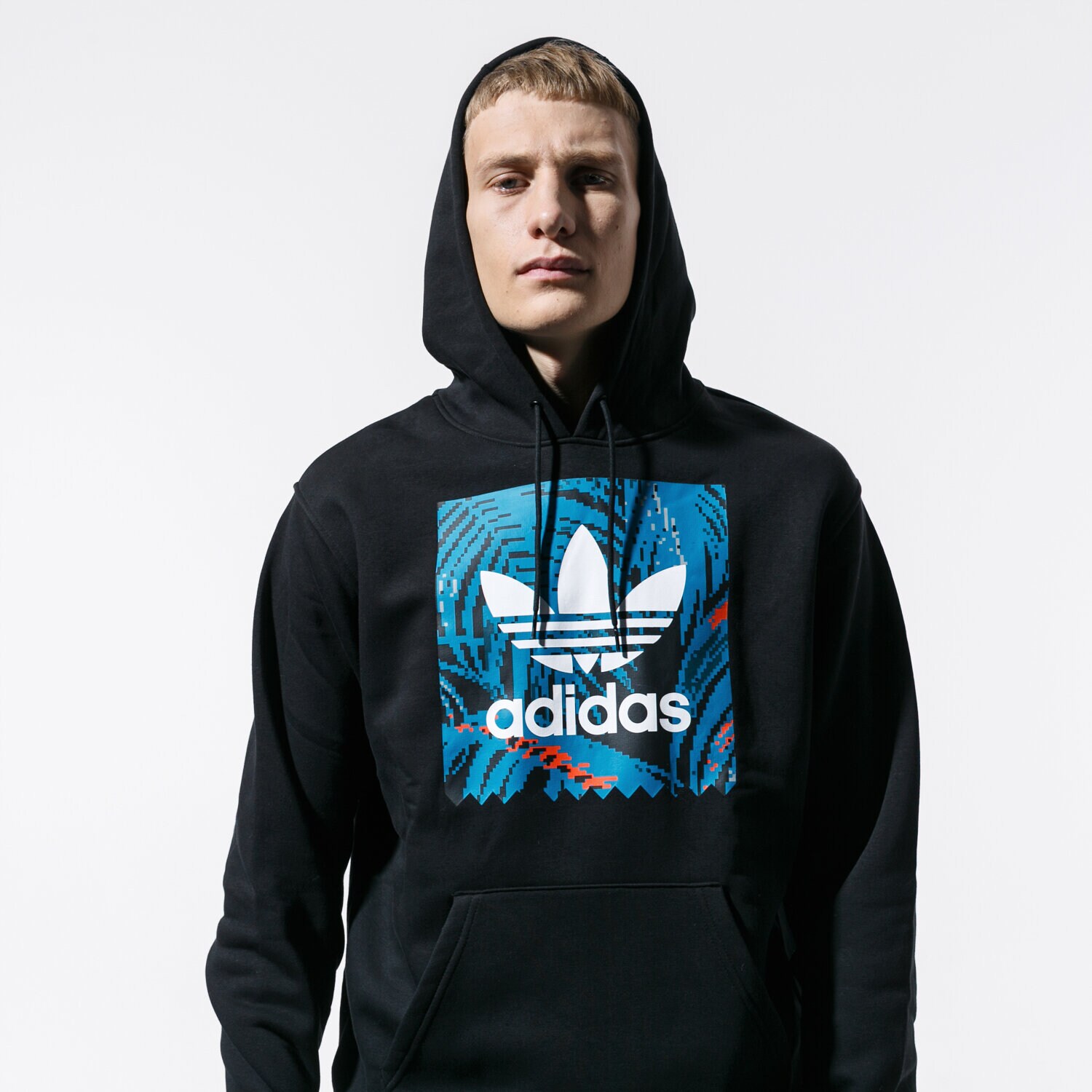 pánská mikina ADIDAS MIKINA BB PRINT HD EC7320 ČERNÁ