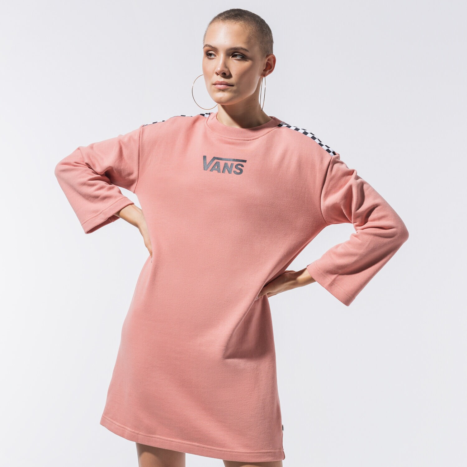dámské šaty VANS ŠATY CHROMO II DRESS VN0A47YGZLS1 RŮŽOVÁ