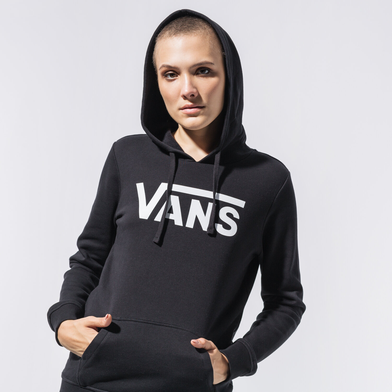 dámská mikina VANS MIKINA S KAPUCÍ CLASSIC V II HOODIE VN0A53OVBLK1 ČERNÁ