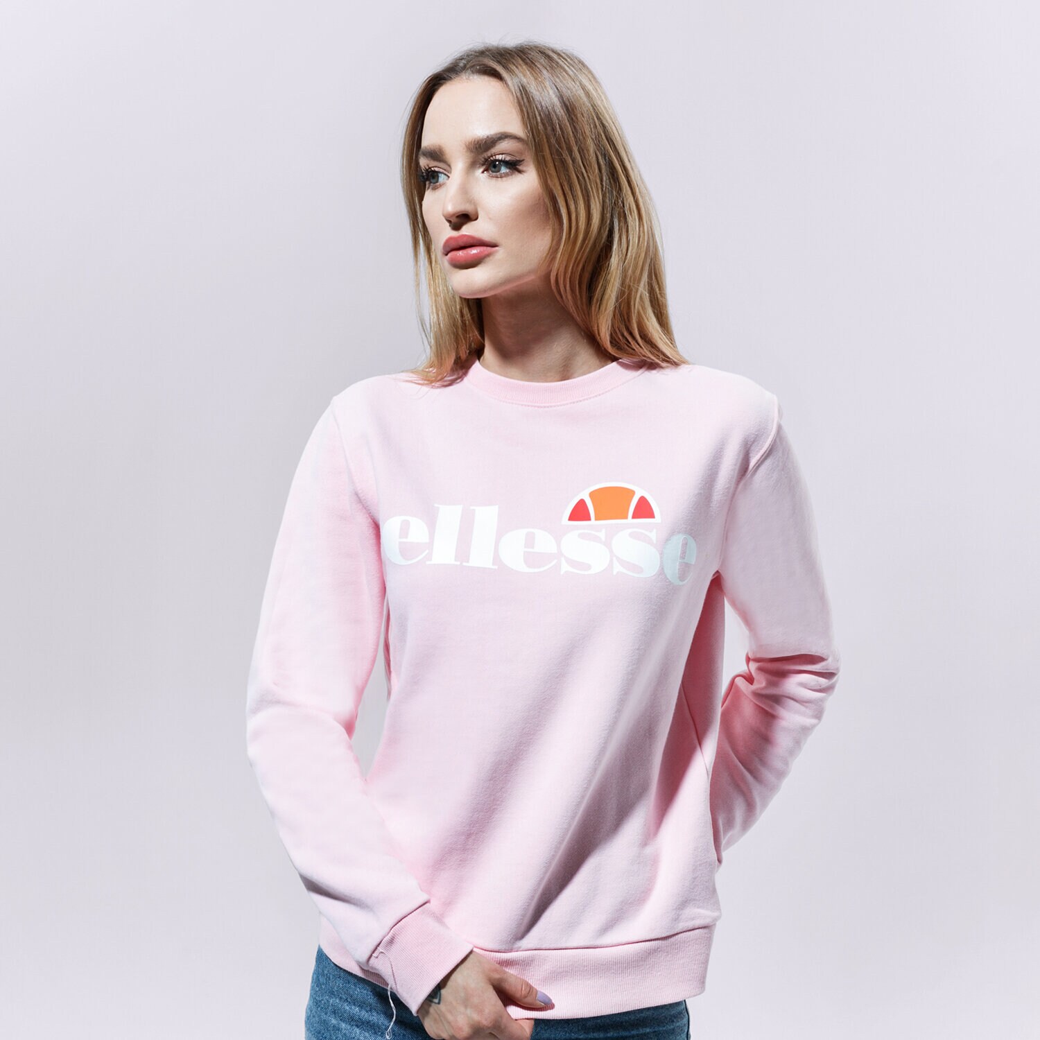 dámská mikina ELLESSE MIKINA AGATA LPINK SWEATSHIRT SGS03238808 RŮŽOVÁ