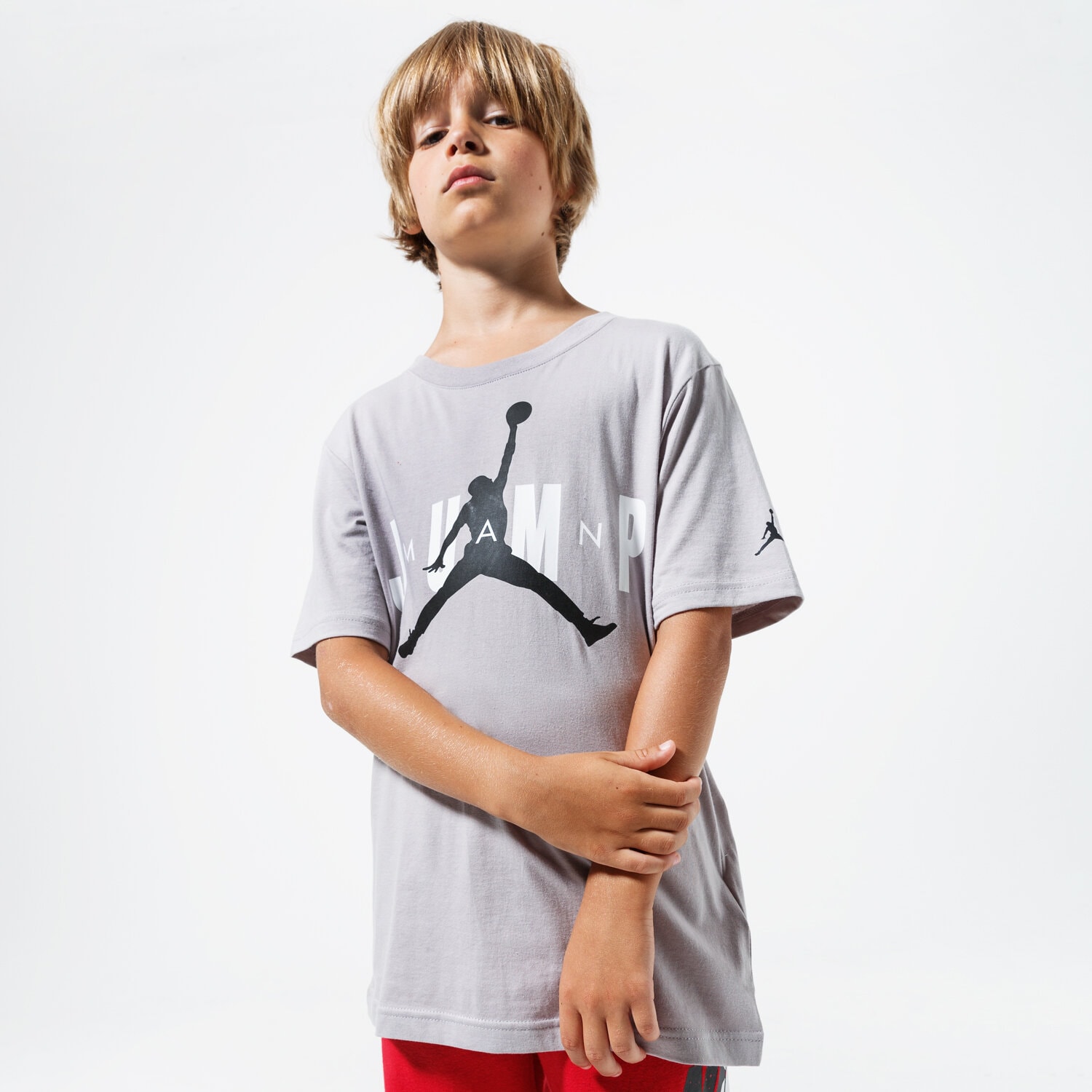 dětské tričko JORDAN TRIČKO JDB MJ SS CREW 2 TEE 956869-G4R-EH ŠEDÁ