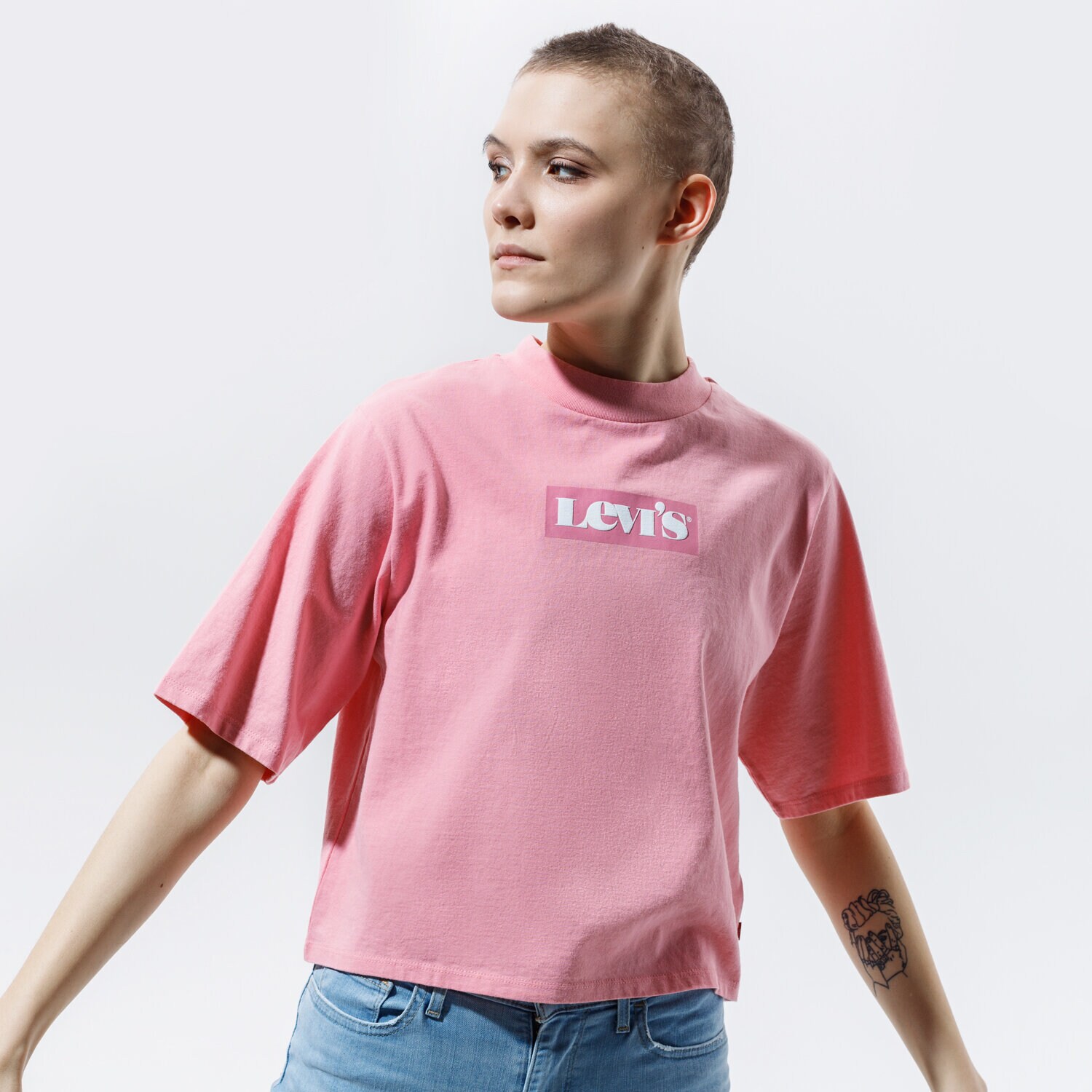 dámské tričko LEVI'S TRIČKO HEAVYWEIGHT RIGHT ON TEE 18392-0003 RŮŽOVÁ