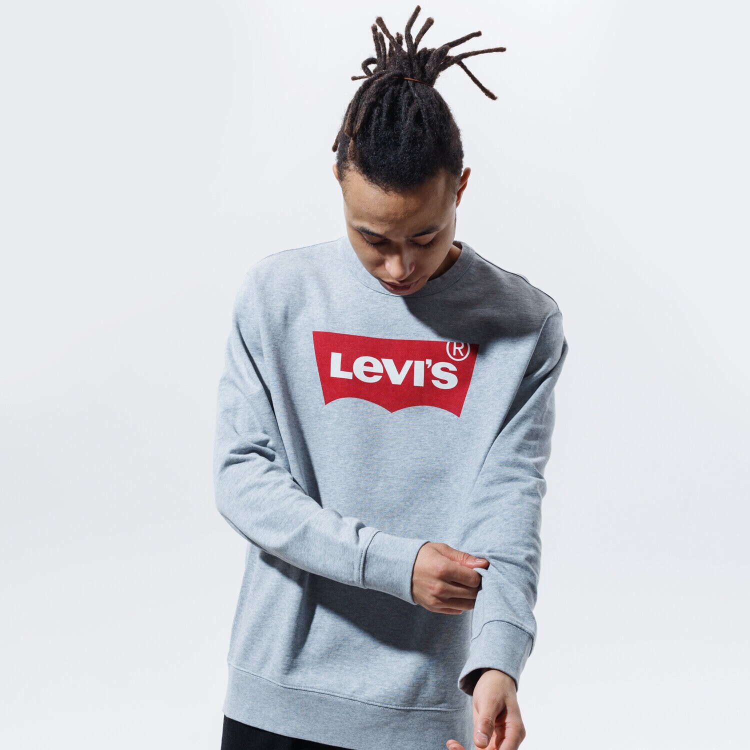 pánská mikina LEVI'S MIKINA GRAPHIC CREW B 17895-0079 ŠEDÁ