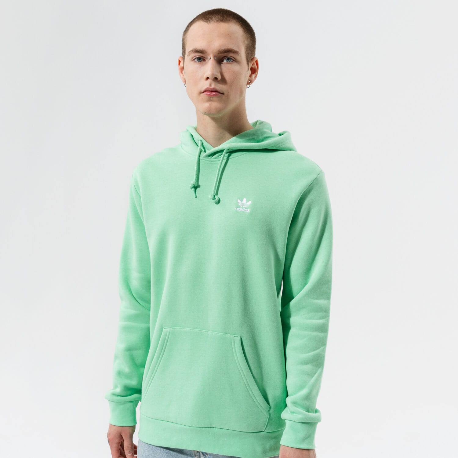 pánská mikina ADIDAS MIKINA S KAPUCÍ ESSENTIAL HOODY H34648 ZELENÁ