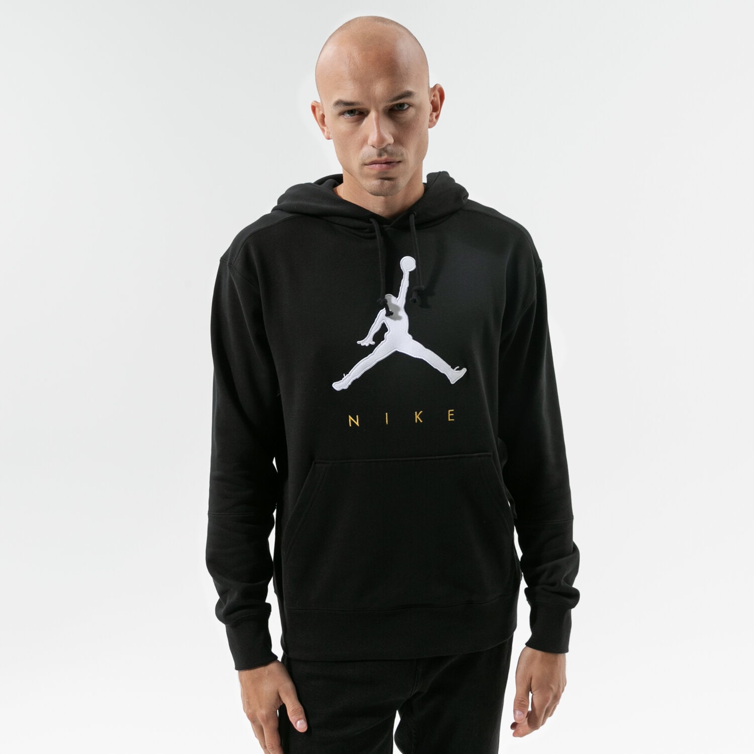 pánská mikina JORDAN MIKINA S KAPUCÍ M J JMPMN FLC PO HOODIE DA7192-010 ČERNÁ