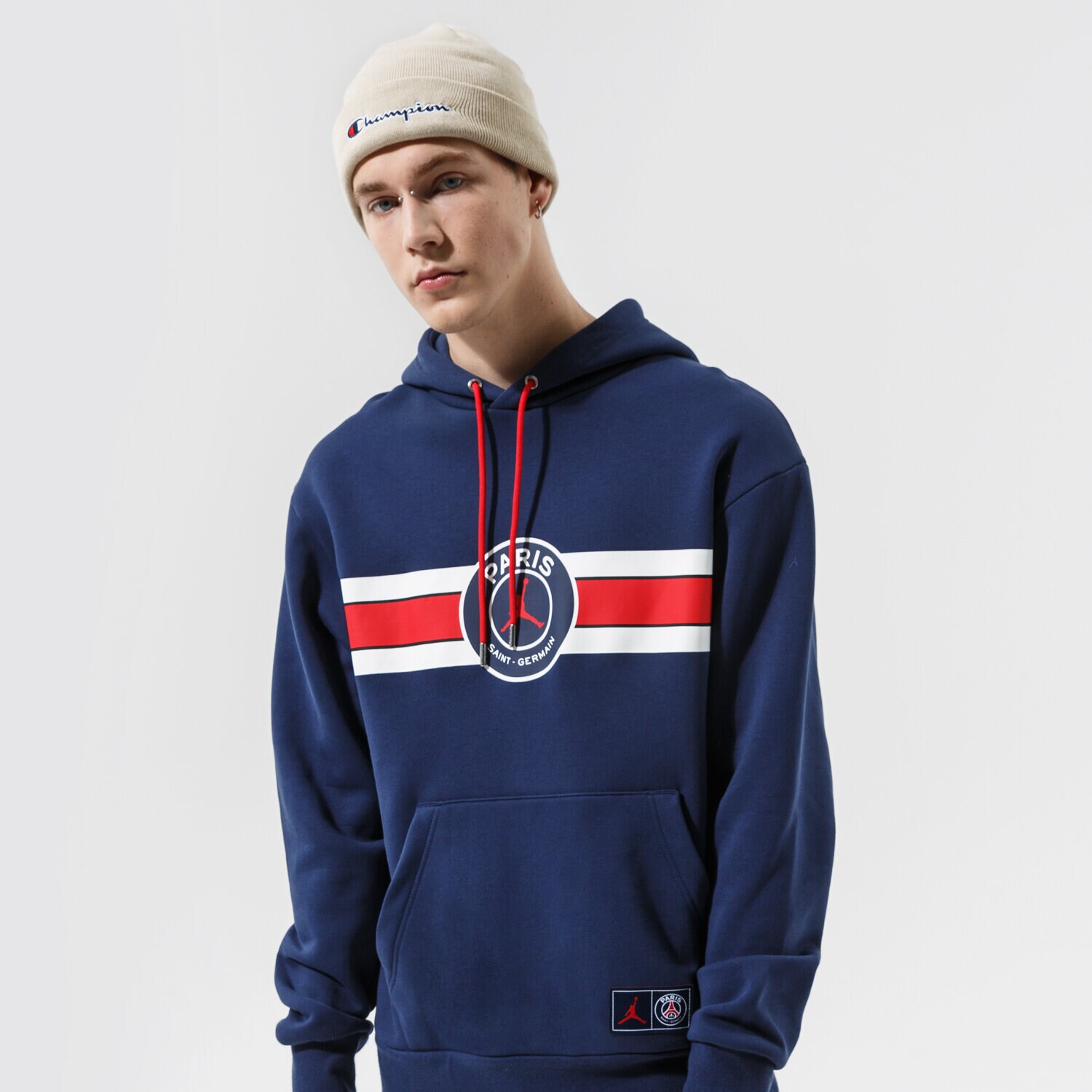 pánská mikina JORDAN MIKINA S KAPUCÍ M J PSG FLEECE PO DJ3928-410 TMAVOMODRÁ