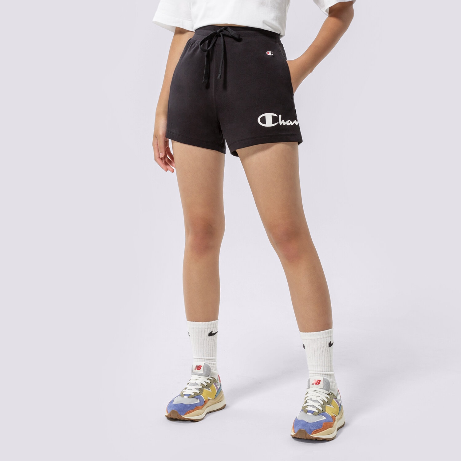 dámské kraťasy CHAMPION ŠORTKY  SHORTS 114906KK001 ČERNÁ
