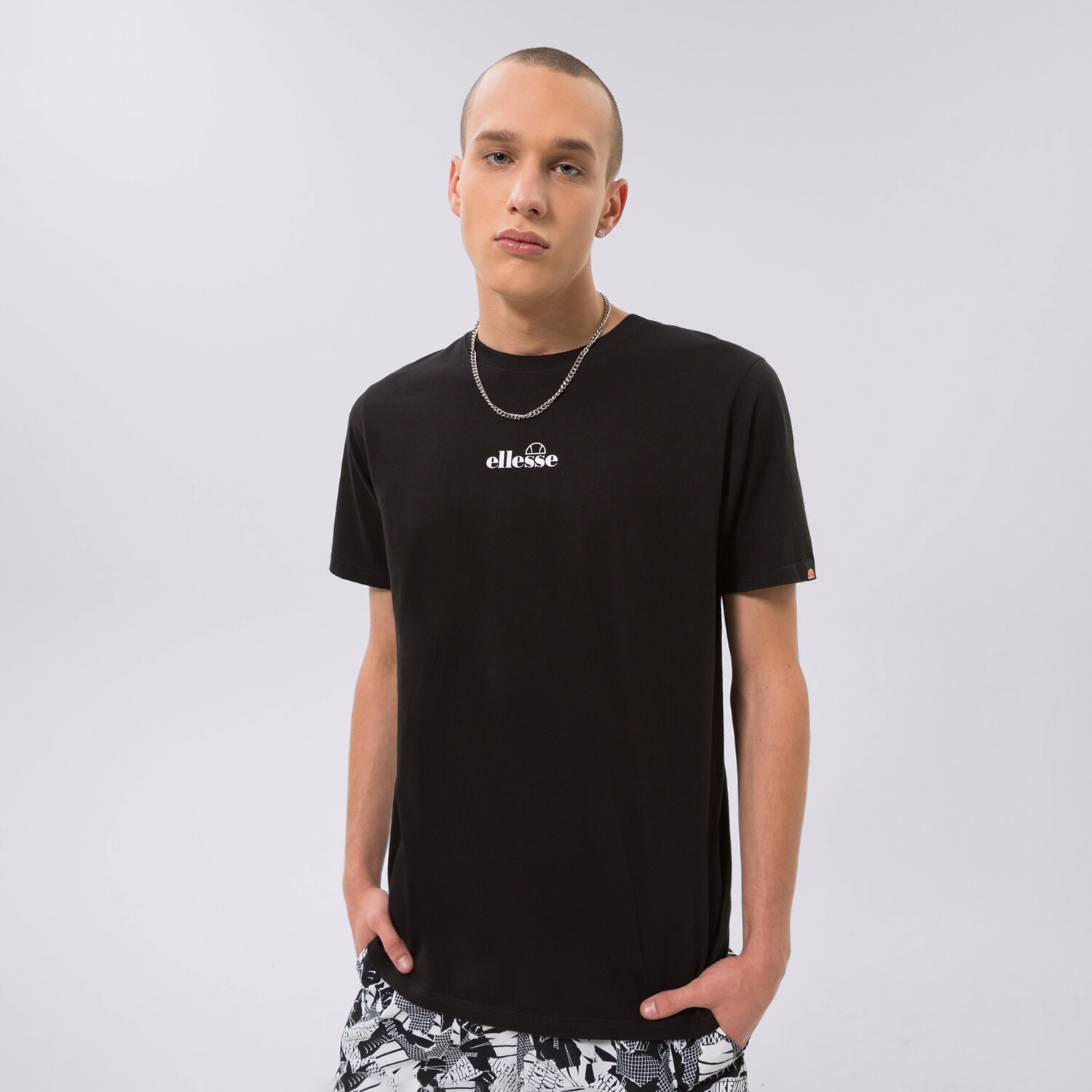 pánské tričko ELLESSE TRIČKO OLLIO TEE SHIRT BLK SHP16463011 ČERNÁ