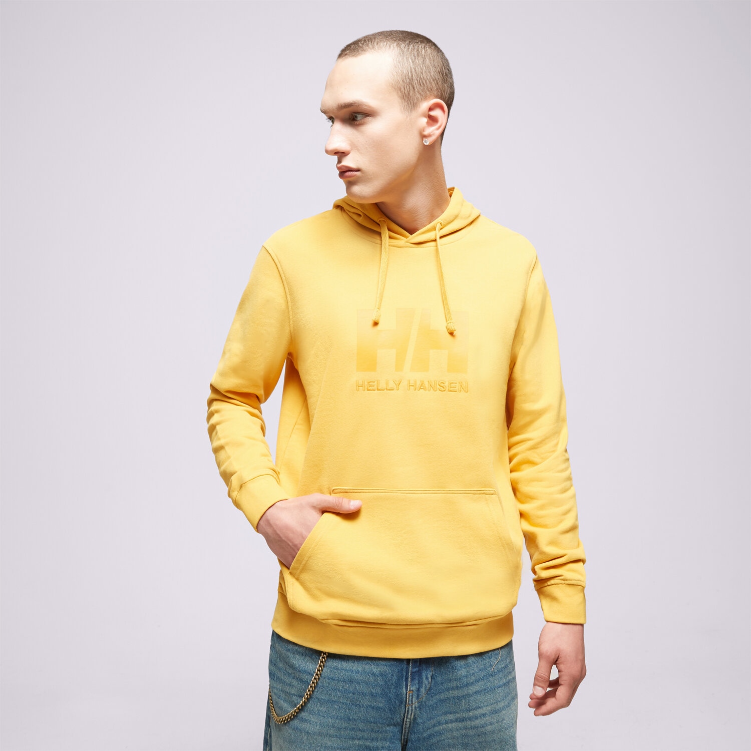 pánská mikina HELLY HANSEN MIKINA S KAPUCÍ HH LOGO HOODIE 33977364 ŽLUTÁ