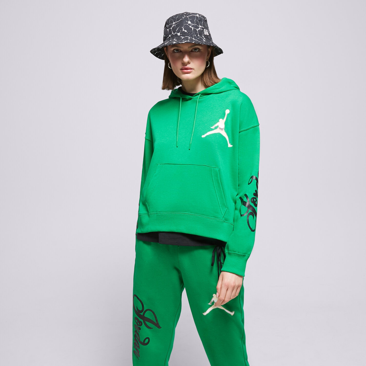 dámská mikina JORDAN MIKINA W J BRKLN FT GFX PO DZ3378-310 ZELENÁ