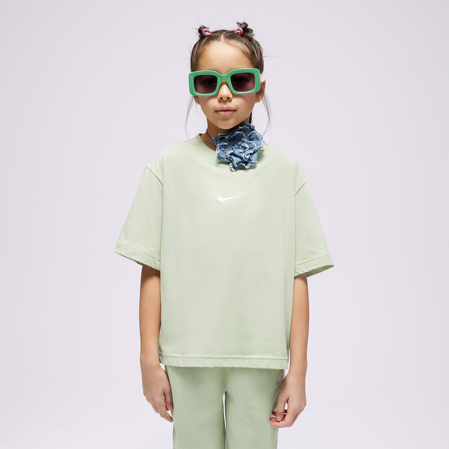 dětské tričko NIKE TRIČKO NIKE SPORTSWEAR GIRL DH5750-343 ZELENÁ