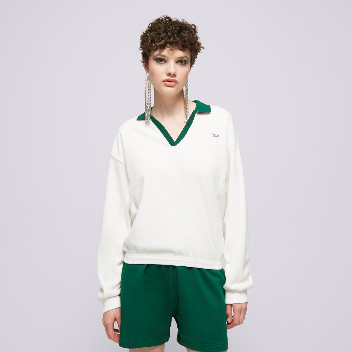 dámská mikina REEBOK MIKINA CL Q2 CS COVERUP 100076084 BÉŽOVÁ