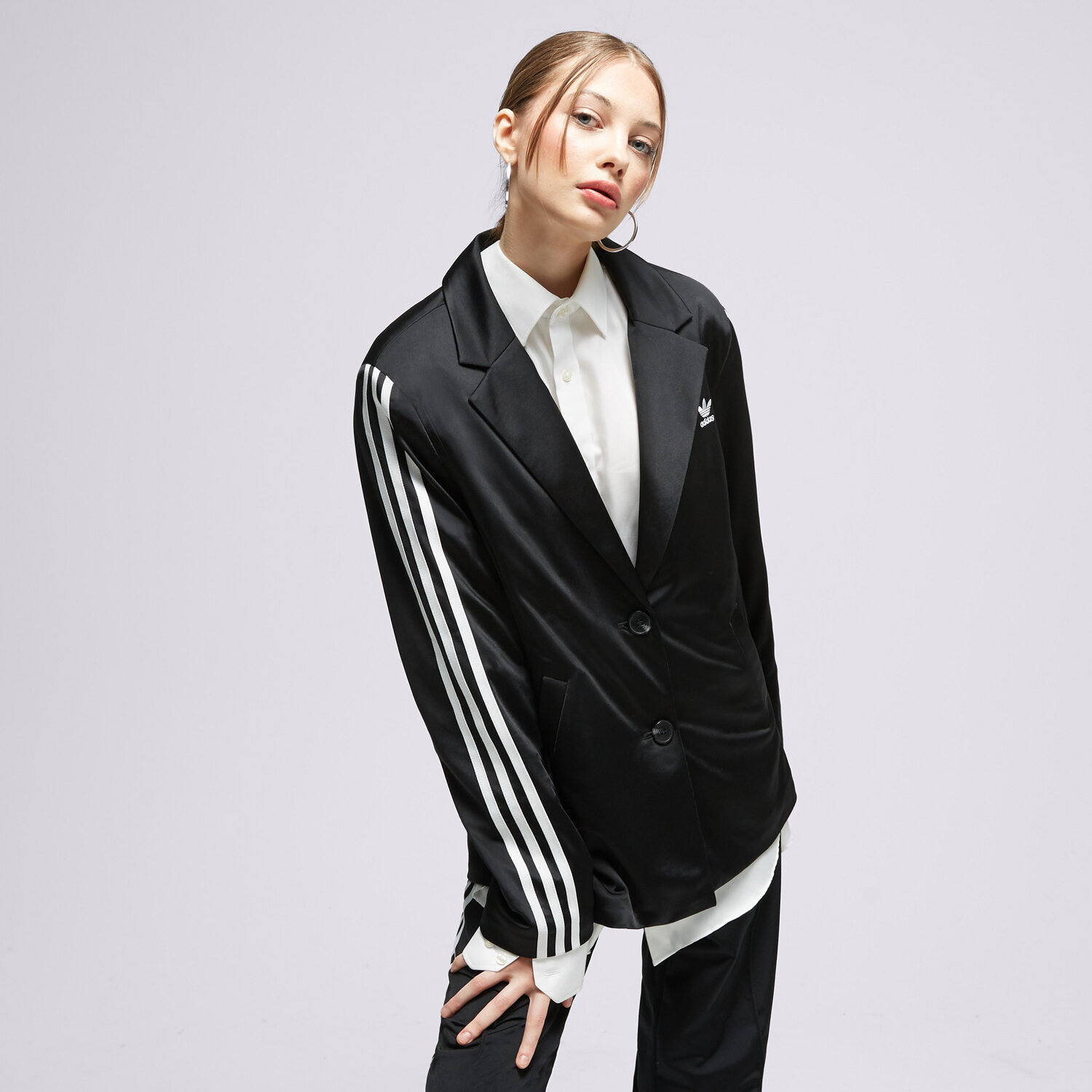 dámská mikina ADIDAS MIKINA ROZEPÍNACÍ 3S BLAZER IK0440 ČERNÁ