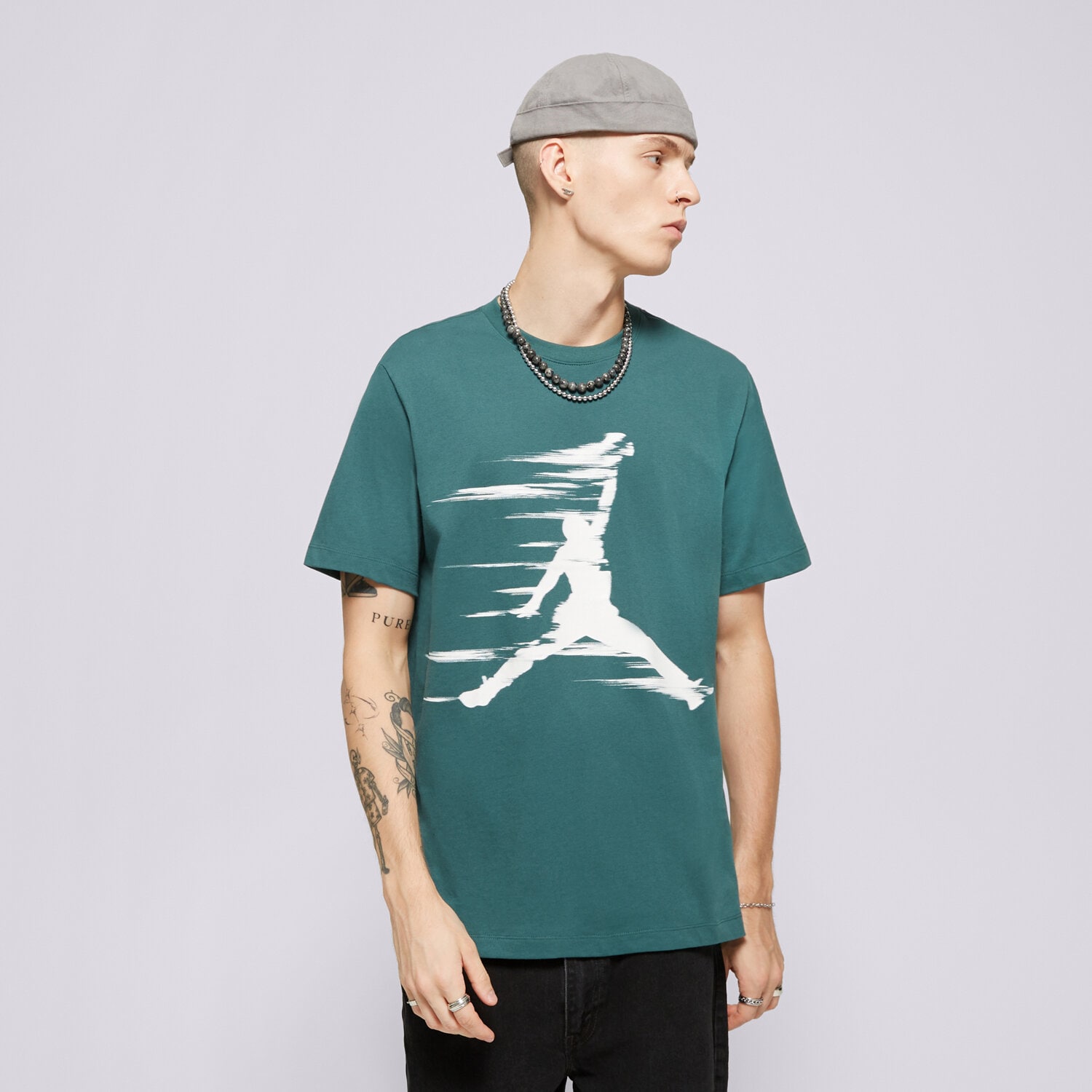 pánské tričko TRIČKO M JORDAN MVP JM SS CREW  FZ1919-366 ZELENÁ