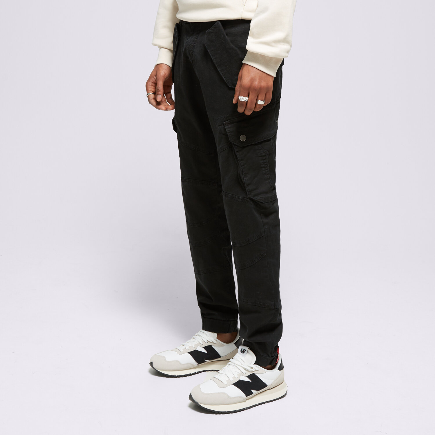 pánské kalhoty ALPHA INDUSTRIES KALHOTY  COMBAT PANT LW 12621503 ČERNÁ