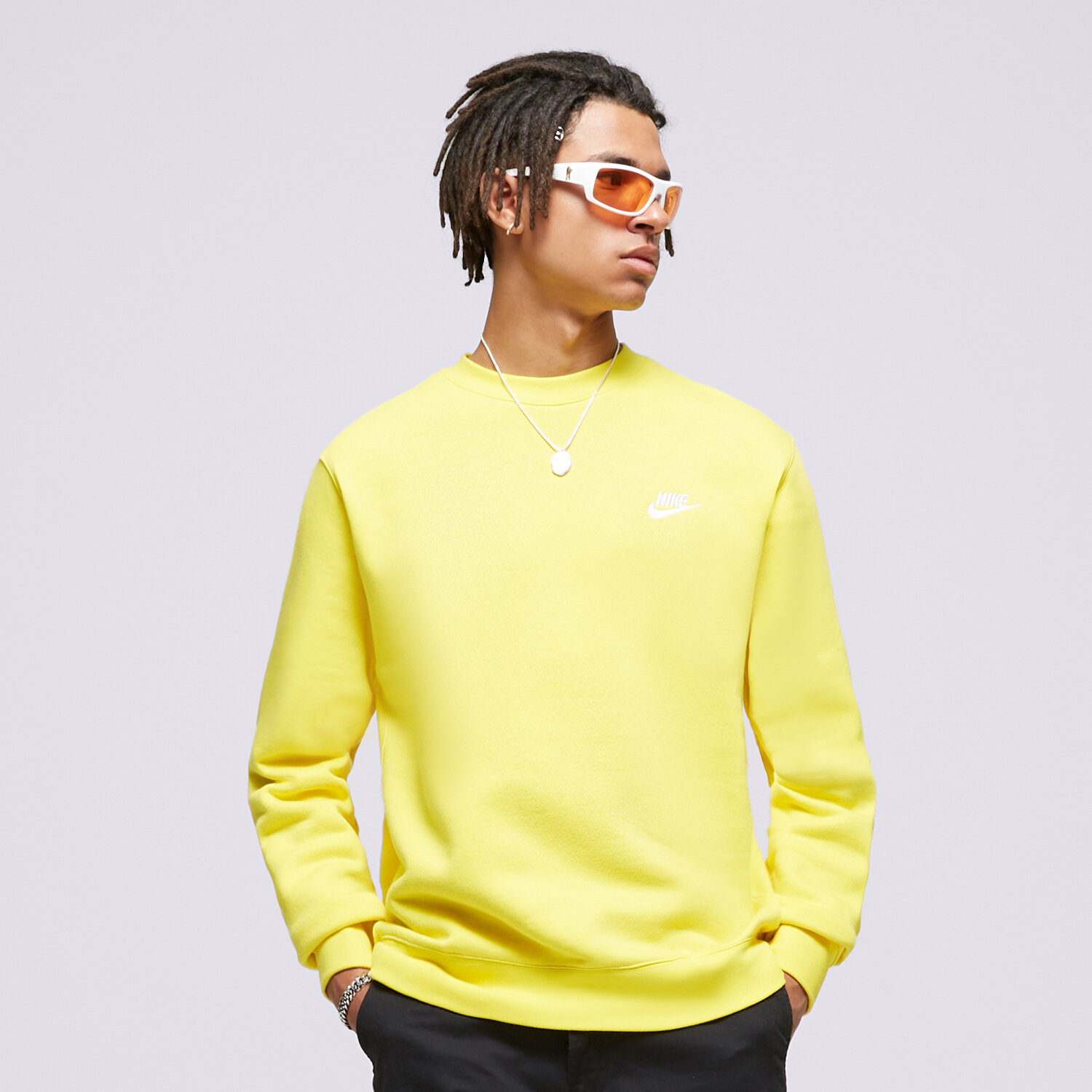 pánská mikina NIKE MIKINA SPORTSWEAR CLUB FLEECE BV2662-718 ŽLUTÁ