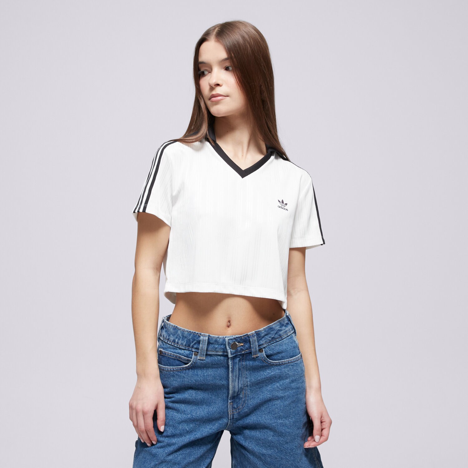 dámské tričko ADIDAS TRIČKO V-NECK TRIČKO JD2608 BÍLÁ
