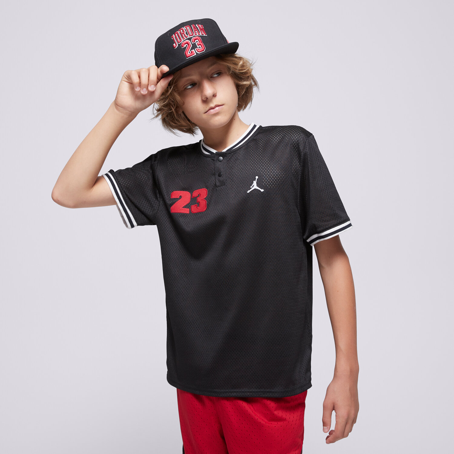 dětské tričko JORDAN TRIČKO JDB JORDAN 23 ELEVATED JERSEY BOY 95D680-023 ČERNÁ