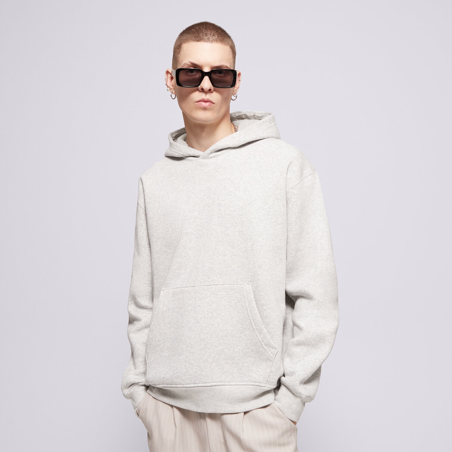 pánská mikina JORDAN MIKINA S KAPUCÍ JORDAN BROOKLYN FLEECE FV7281-050 ŠEDÁ