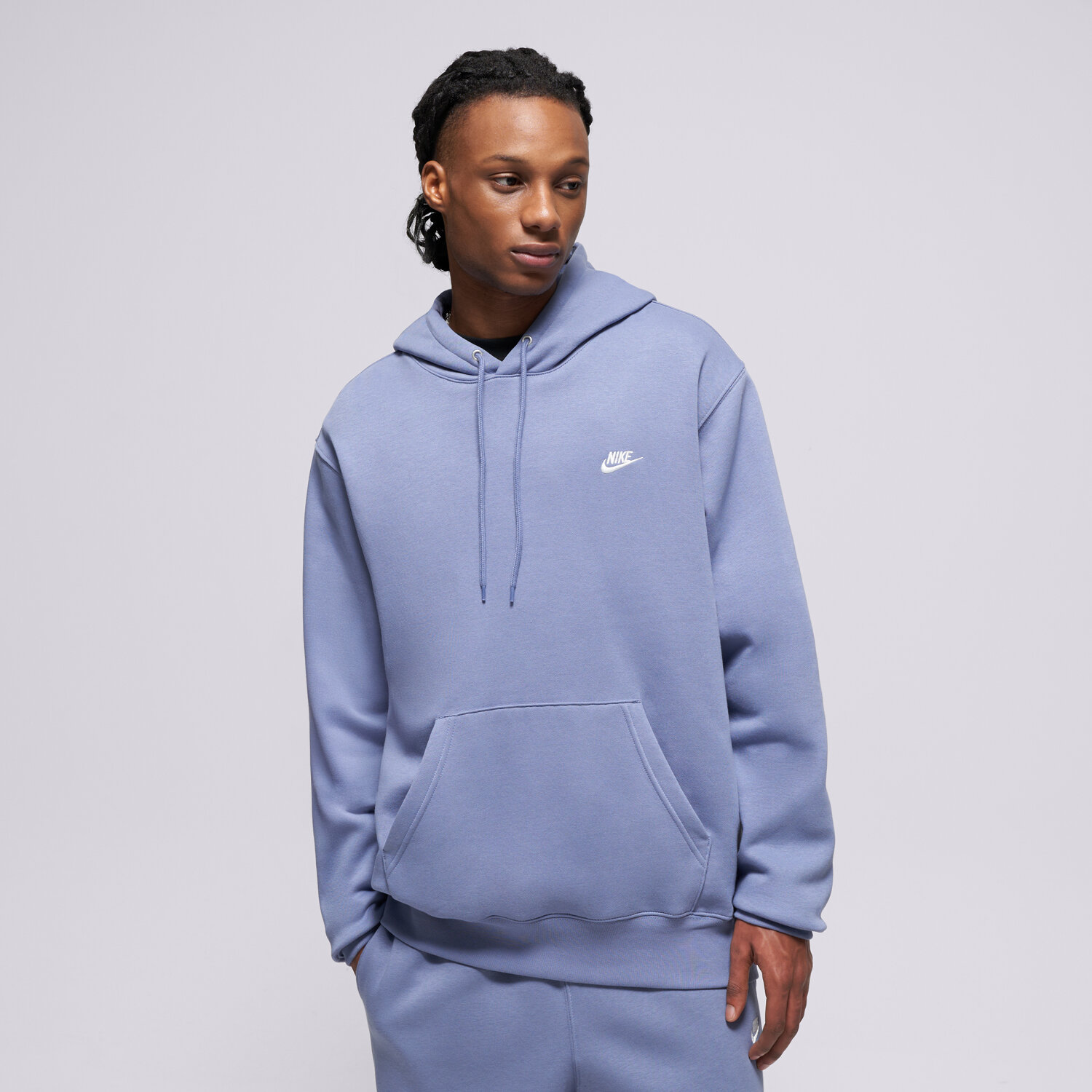 pánská mikina NIKE MIKINA S KAPUCÍ M NK CLUB BB PO HOODIE FN3859-499 MODRÁ