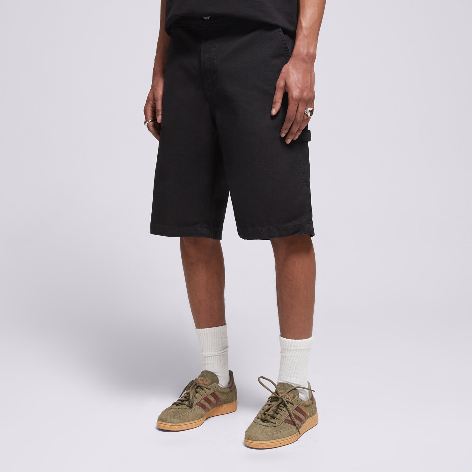 pánské kraťasy DICKIES ŠORTKY  CANVAS CARPENTER SHORT DK0A888GBLK1 ČERNÁ