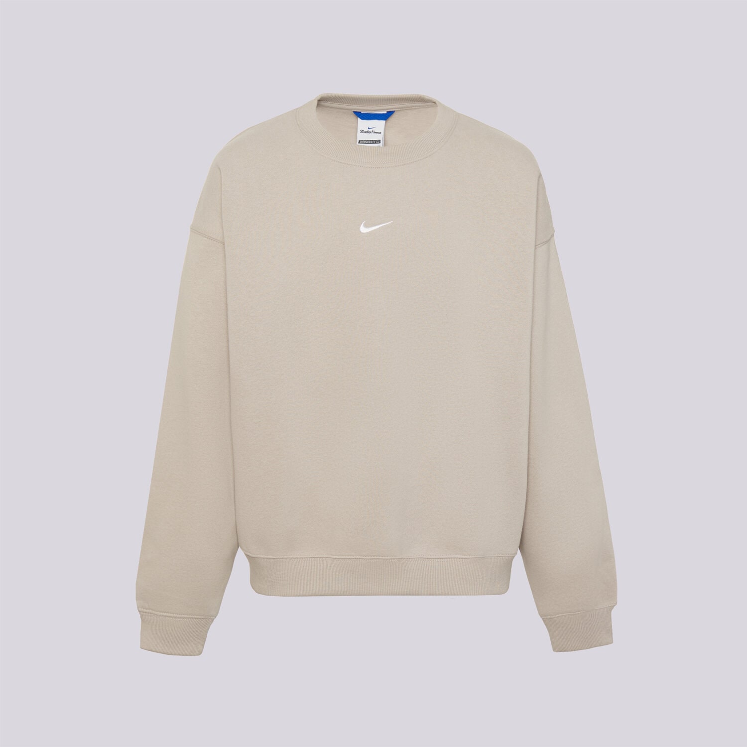 dětská mikina NIKE MIKINA G NSW STUDIO FLC BXY OS LBR GIRL IM5098-211 BÉŽOVÁ