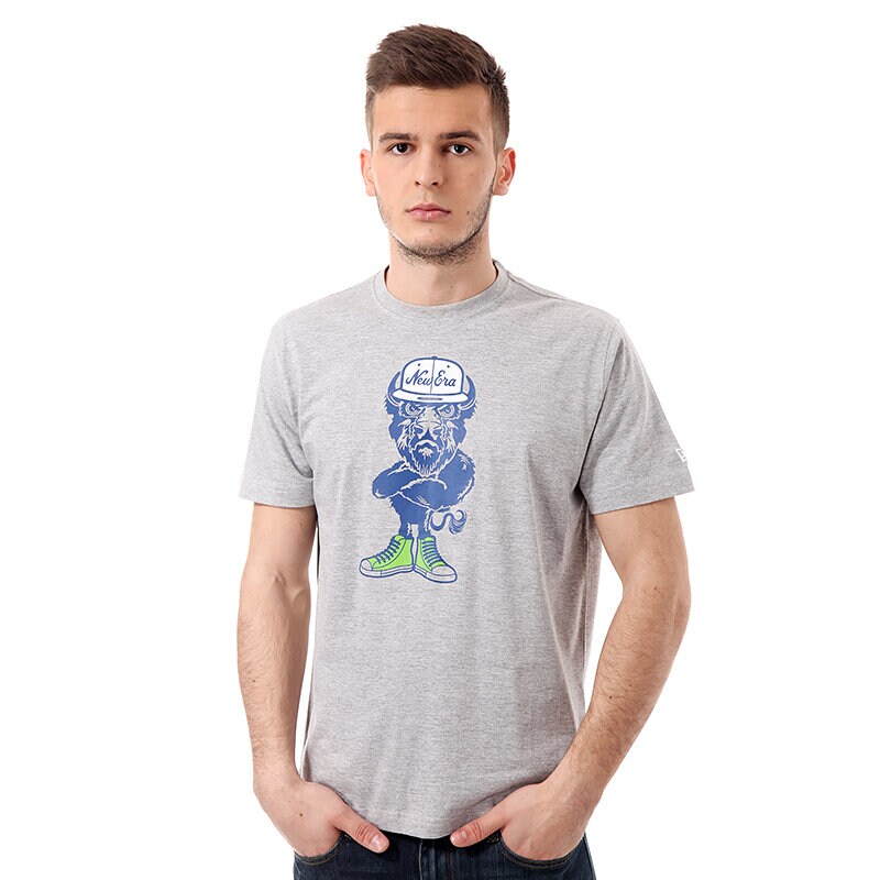 pánské tričko NEW ERA TRIČKO TUFFBUFF TEE GRY 10996659 ŠEDÁ