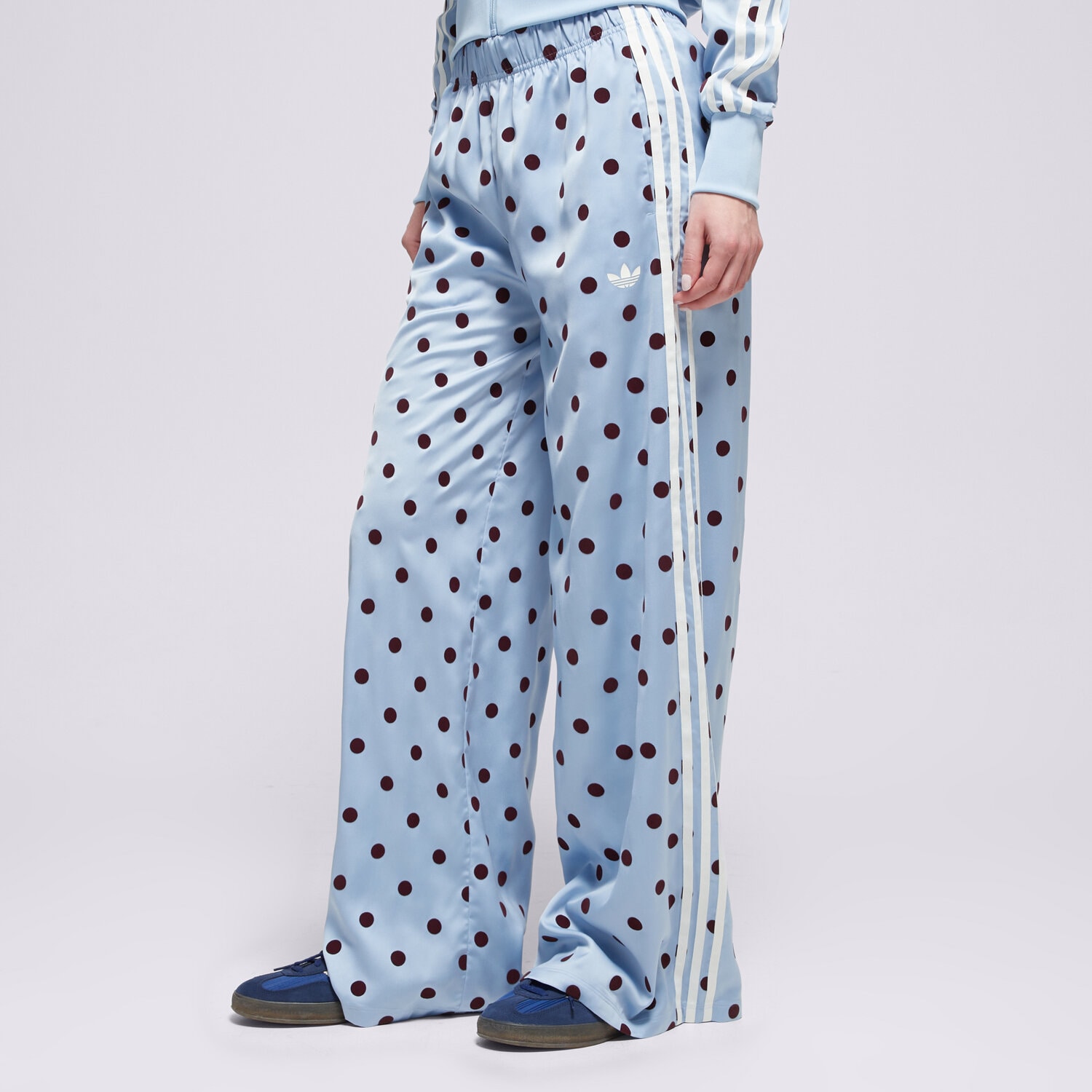 dámské kalhoty ADIDAS KALHOTY  WIDE LEG PANTS KV1170 MODRÁ