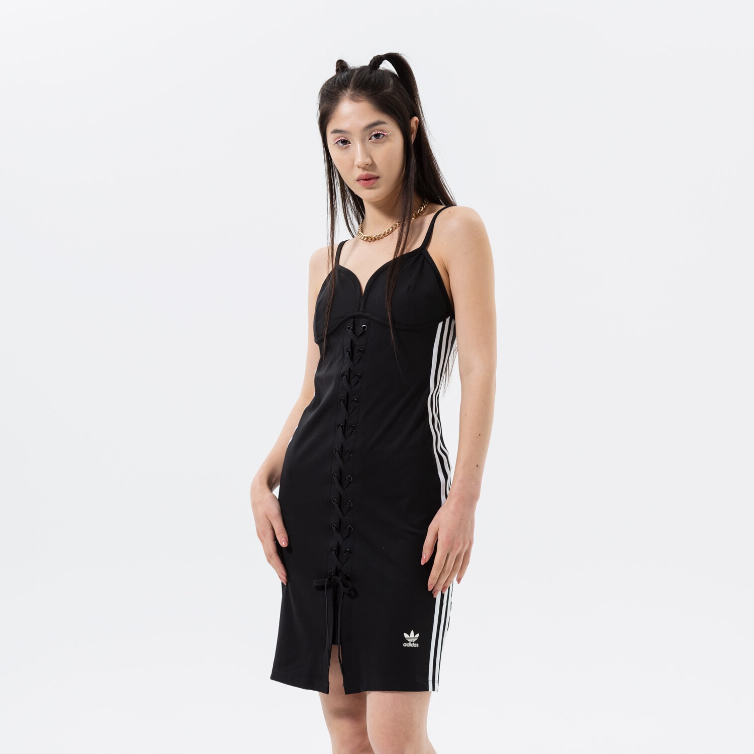 dámské šaty ADIDAS ŠATY STRAP DRESS HK5084 ČERNÁ