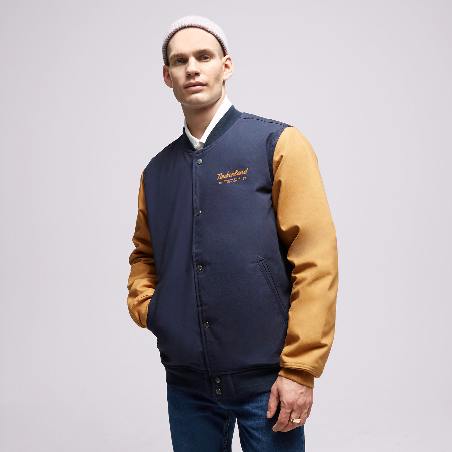 Přechodná bunda pánská (podzimní, jarní) TIMBERLAND BUNDA UTILITY BOMBER TB0A6G7N4331 TMAVOMODRÁ