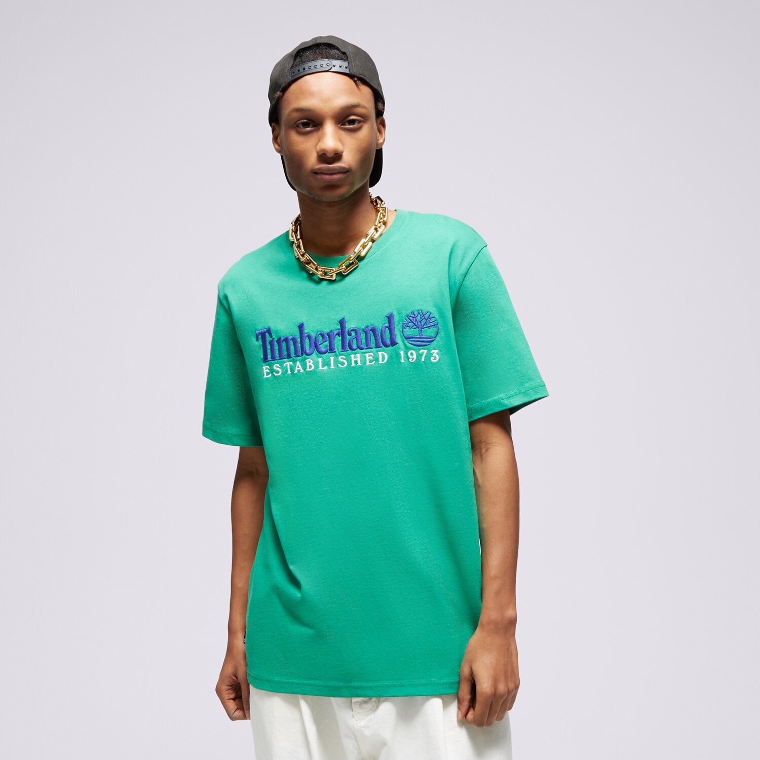 pánské tričko TIMBERLAND TRIČKO SS EST. 1973 CREW TEE REGULAR TB0A6SE1ED31 ZELENÁ