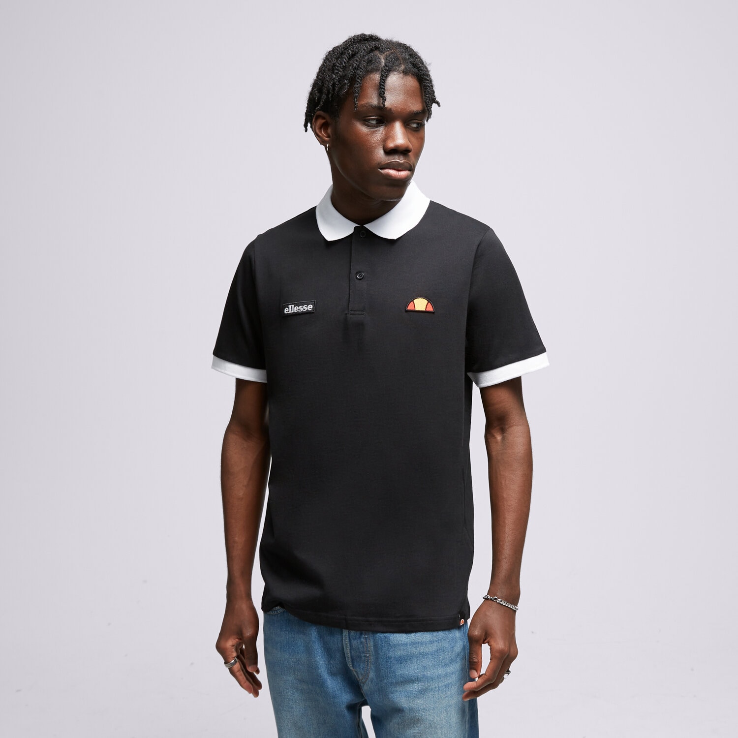 pánské polo tričko ELLESSE TRIČKO LESSEPSIA TRIČKO BLK SHR1004011 ČERNÁ