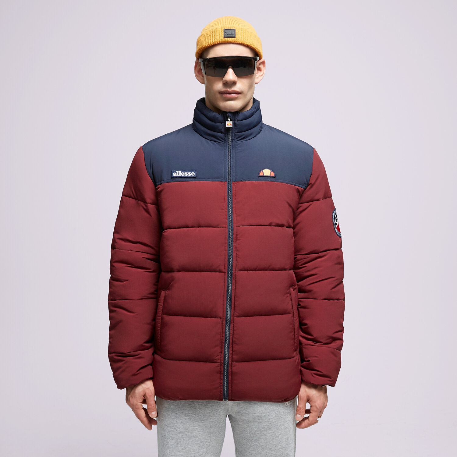 pánská zimní bunda ELLESSE BUNDA ZIMNÍ NEBULA BRGND/NAVY PADDED JACKET SHR12789803 BORDOVÁ