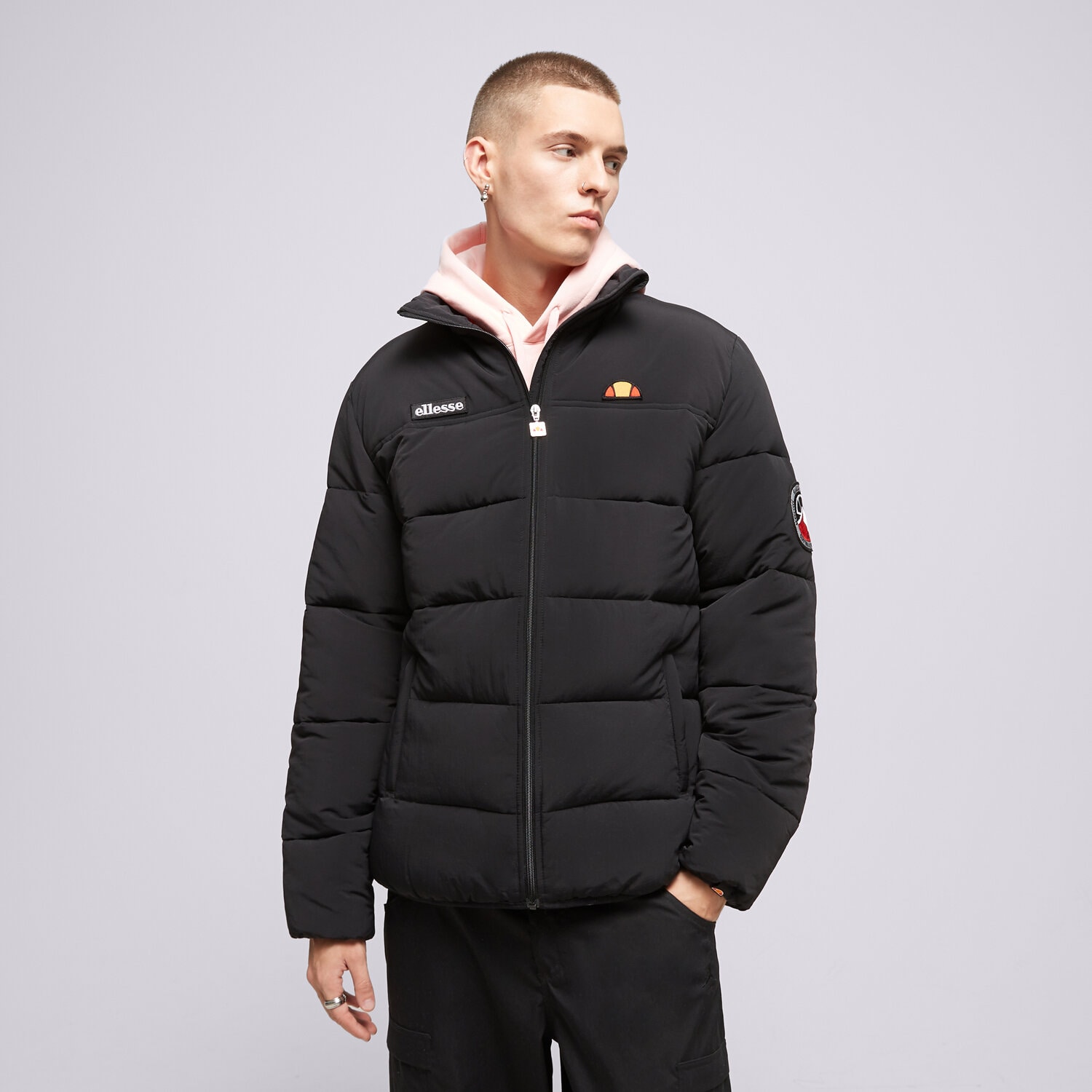 pánská zimní bunda ELLESSE BUNDA ZIMNÍ NEBULA BLK PADDED JACKET SHR12789011 ČERNÁ
