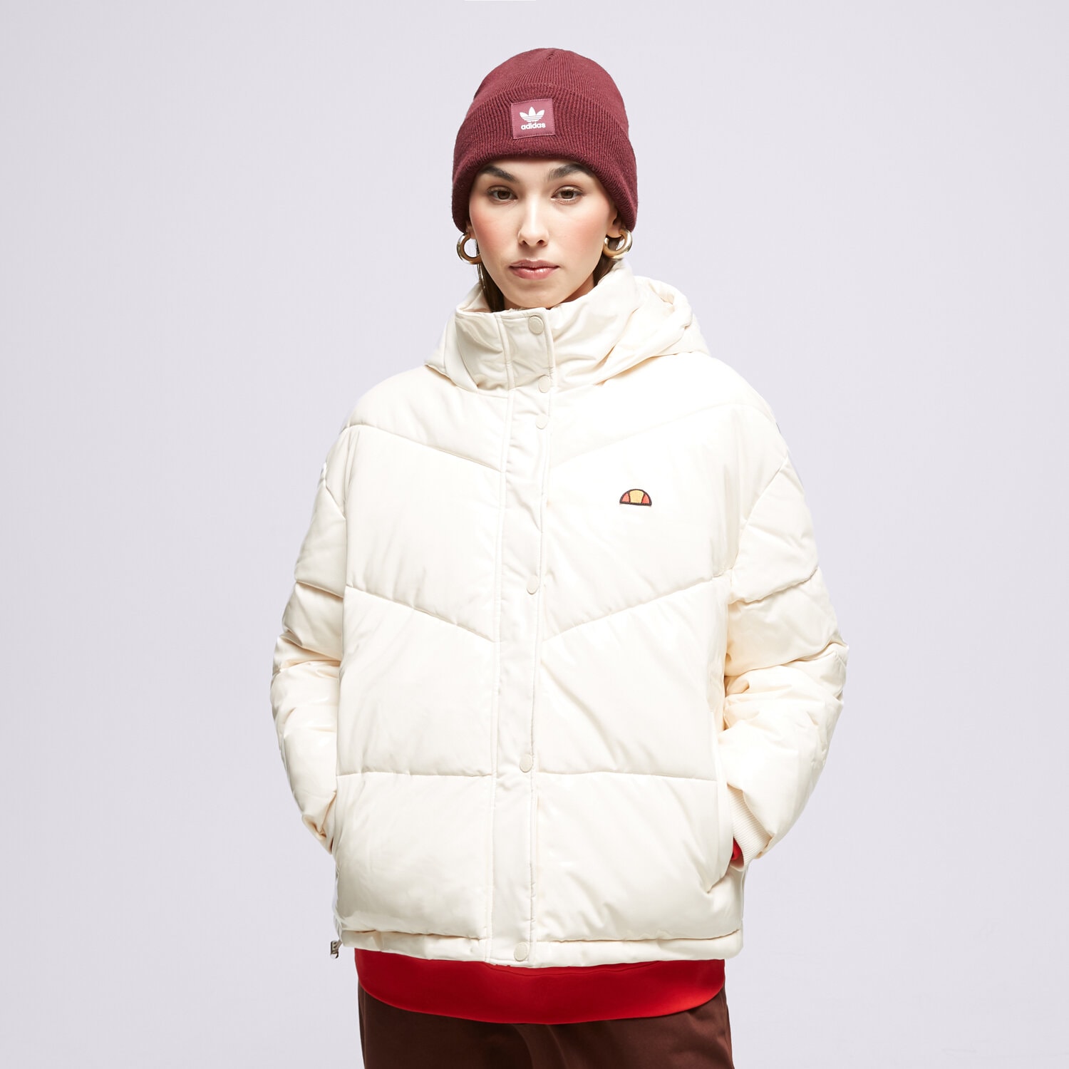 dámská zimní bunda ELLESSE BUNDA PÉŘOVÁ TARANTINO OFF WHT PADDED JACKET SGT19170904 BÉŽOVÁ