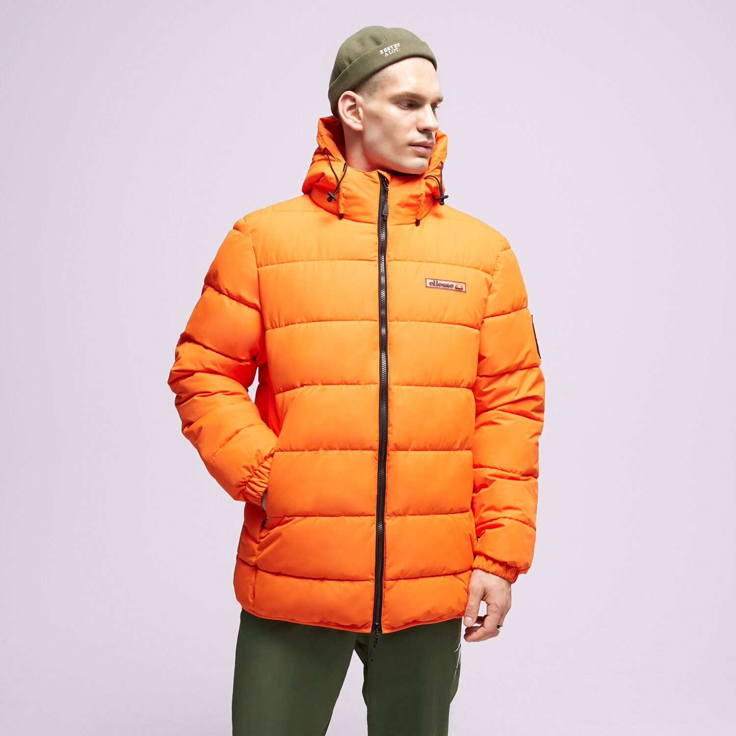 pánská zimní bunda ELLESSE BUNDA PÉŘOVÁ GERANA PADDED JACKET ORNG SHT19084704 ORANŽOVÁ