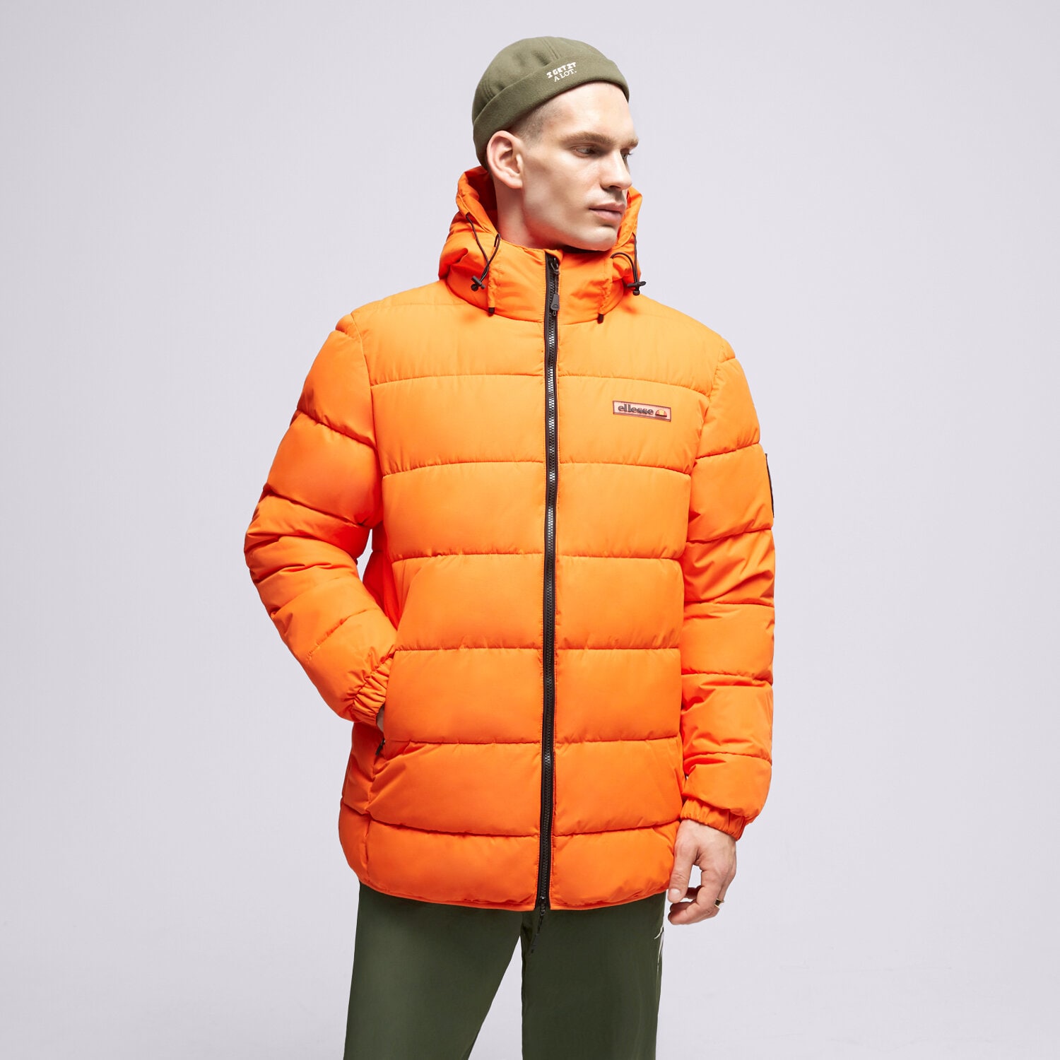 pánská zimní bunda ELLESSE BUNDA PÉŘOVÁ GERANA PADDED JACKET ORNG SHT19084704 ORANŽOVÁ
