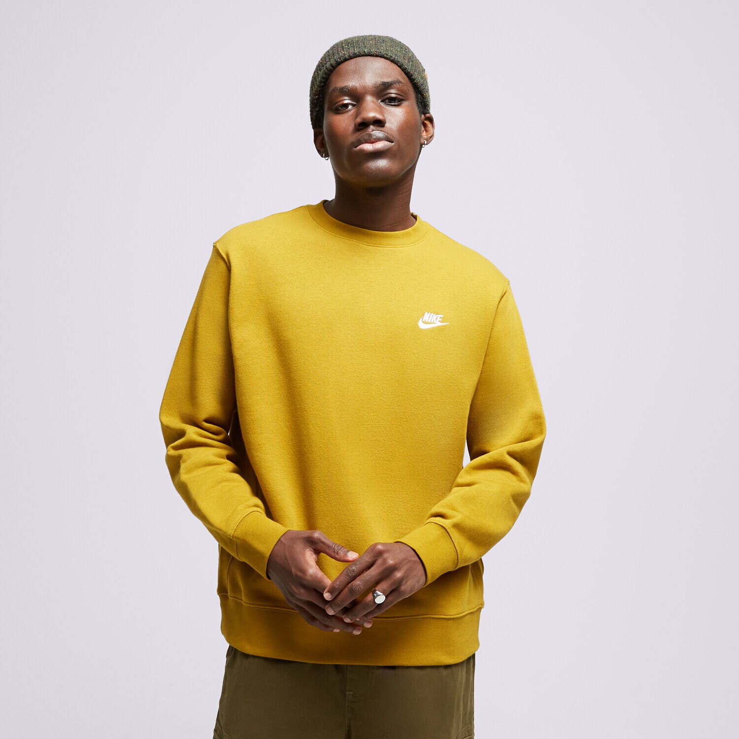 pánská mikina NIKE MIKINA NIKE SPORTSWEAR CLUB FLEECE BV2662-716 hořčicová
