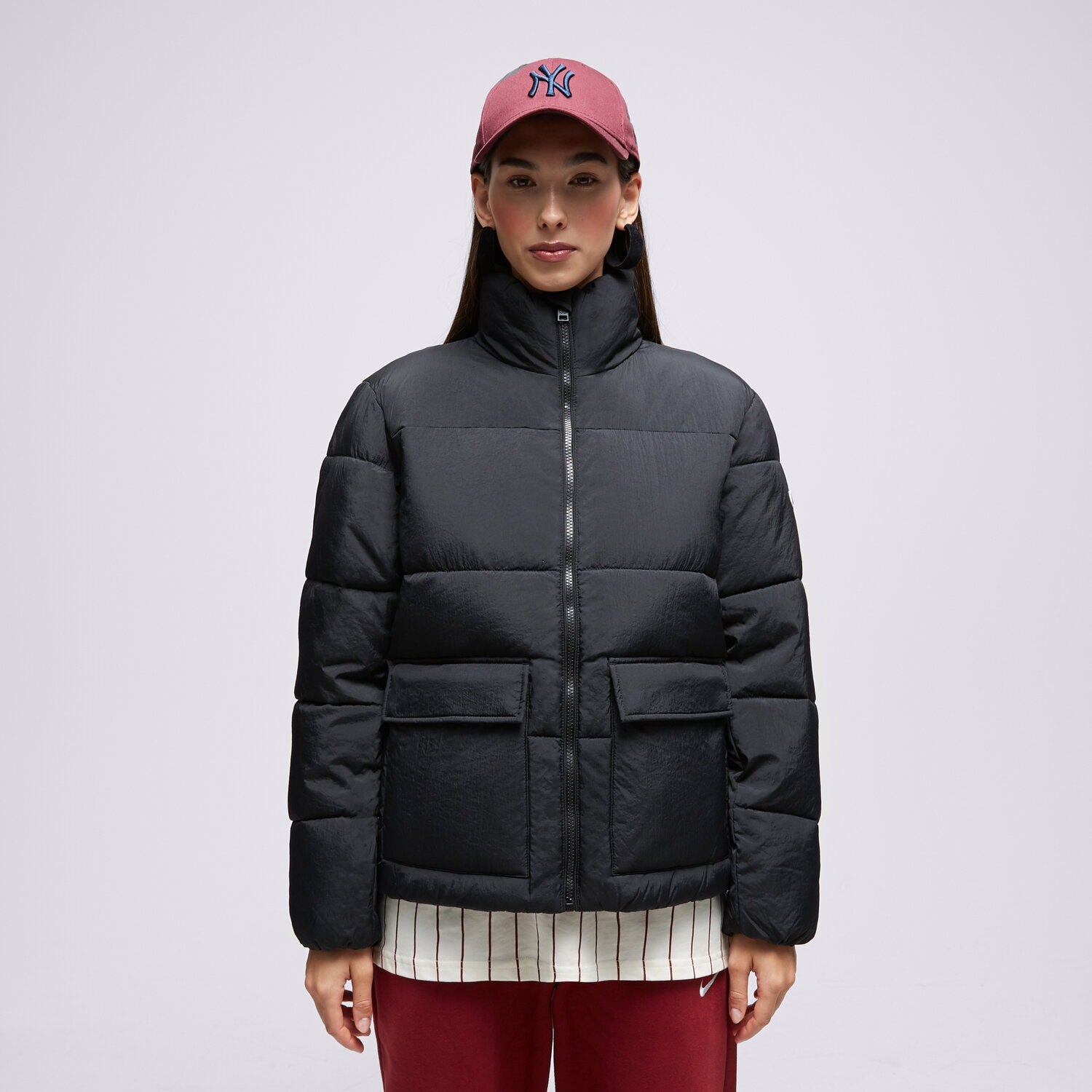 dámská zimní bunda CHAMPION BUNDA ZIMNÍ POLYFILLED 116873KK001 ČERNÁ