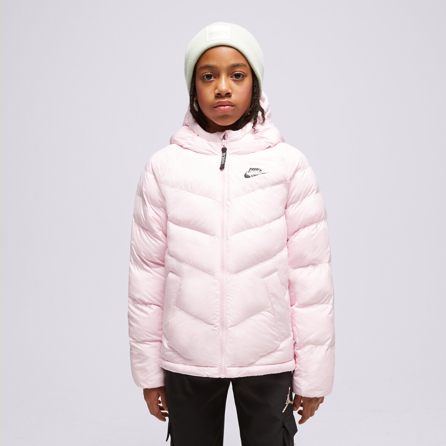 dětské tričko NIKE BUNDA ZIMNÍ K NSW SYN FL HD GIRL FN7730-663 RŮŽOVÁ