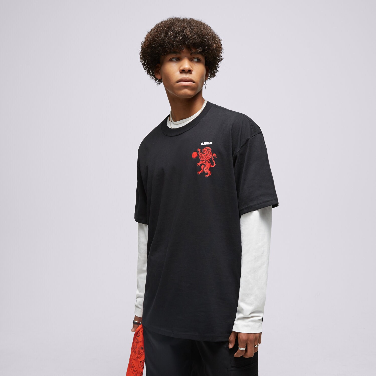 pánské tričko NIKE TRIČKO LBJ M NK TEE M90 HO23 NBA FN0805-010 ČERNÁ