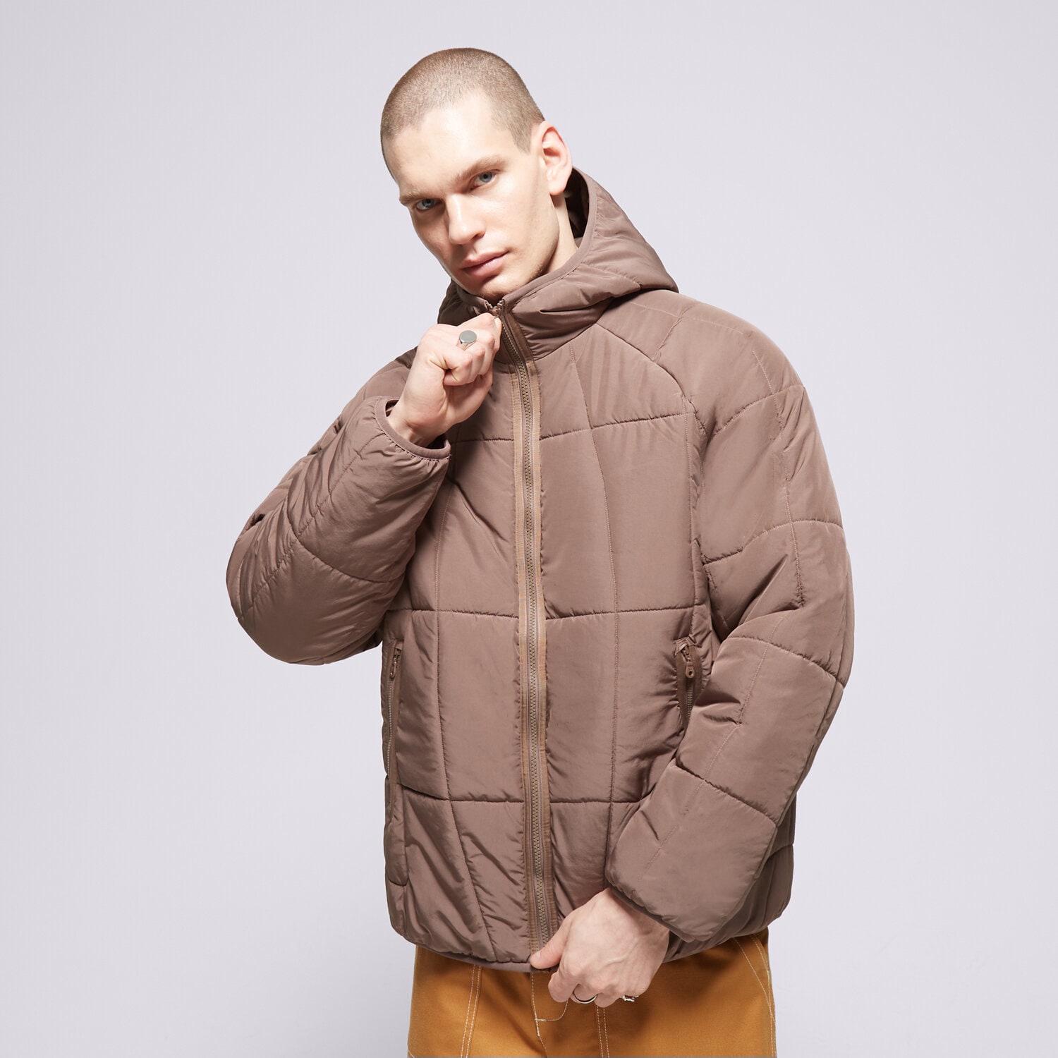 pánská zimní bunda ADIDAS BUNDA PÉŘOVÁ ADV PUFF HZ0697 HNĚDÁ