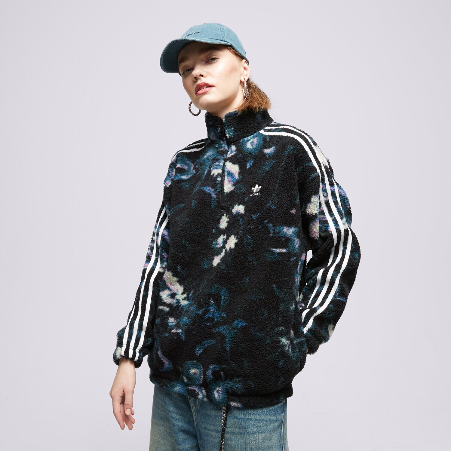 dámská mikina ADIDAS FLEECE MIKINA FLOWER FLEECE II8451 VÍCEBAREVNÁ