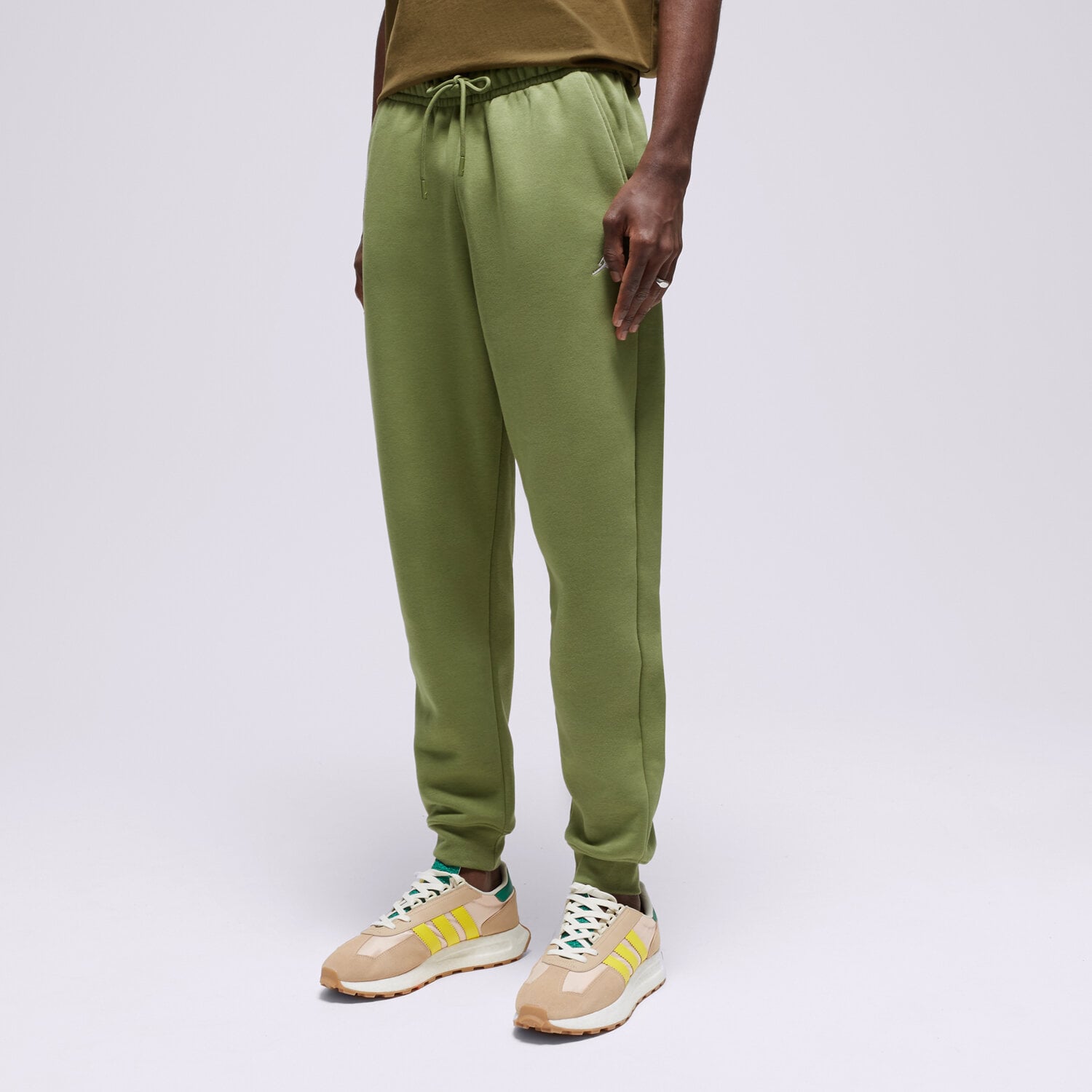 pánské kalhoty JORDAN KALHOTY  M J ESS FLC FJ7779-340 KHAKI