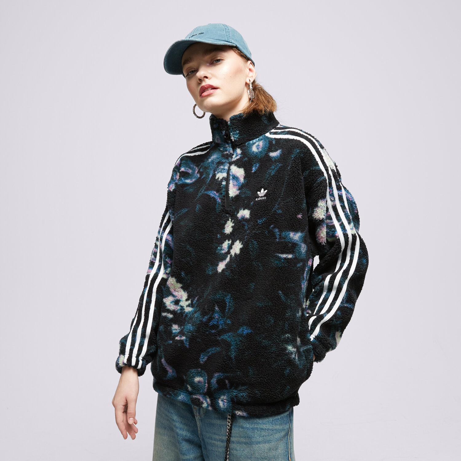 dámská mikina ADIDAS FLEECE MIKINA FLOWER FLEECE II8451 VÍCEBAREVNÁ