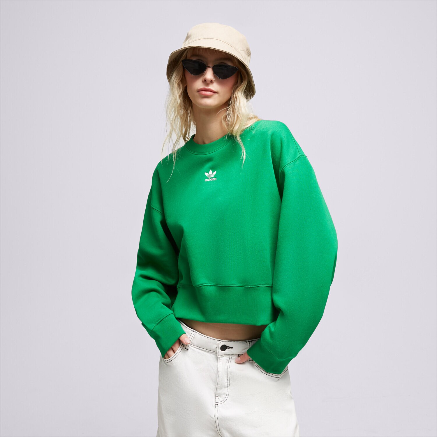 dámská mikina ADIDAS MIKINA SWEATSHIRT IJ9772 ZELENÁ