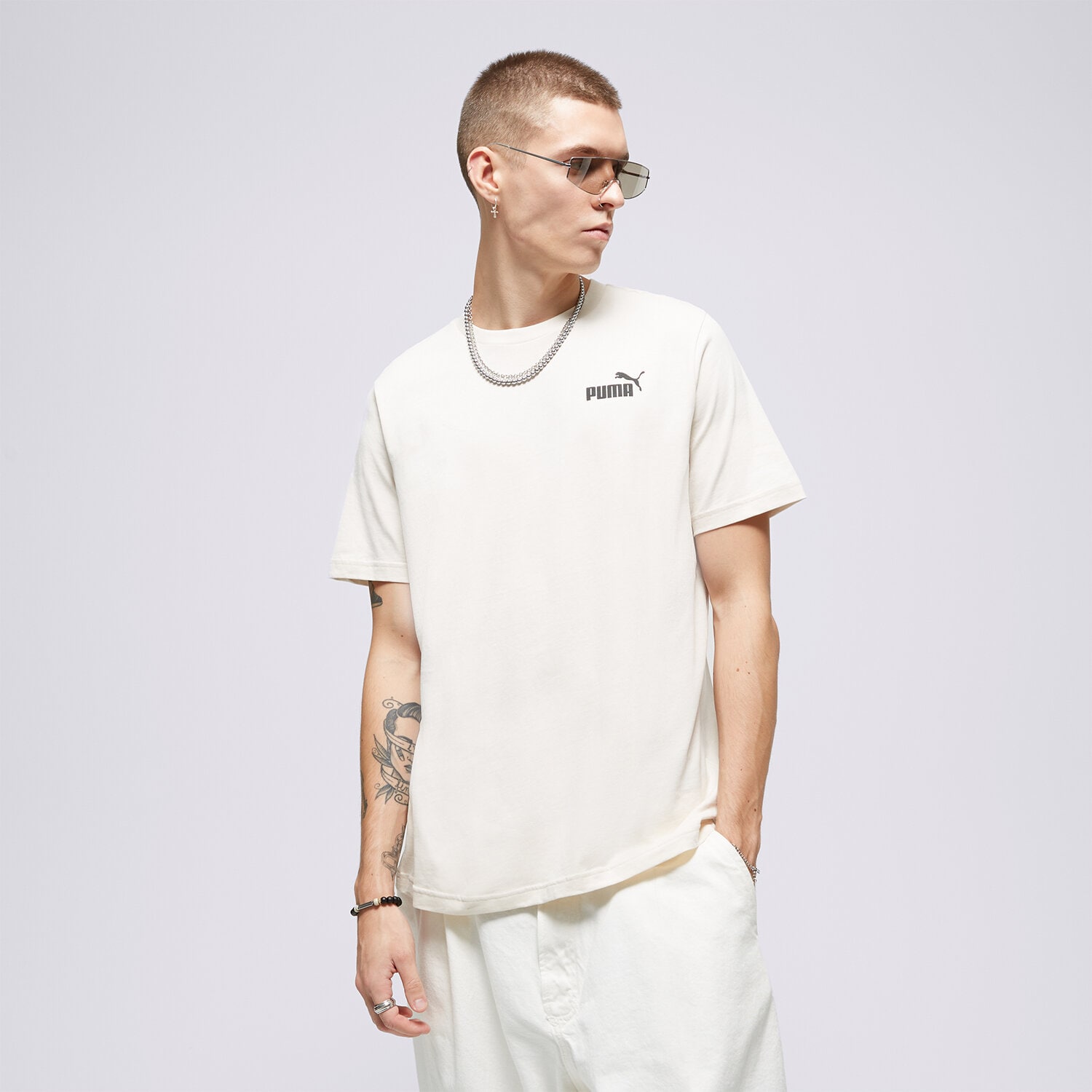 pánské tričko PUMA TRIČKO ESS ELEVATED EXECUTION 67598187 BÍLÁ