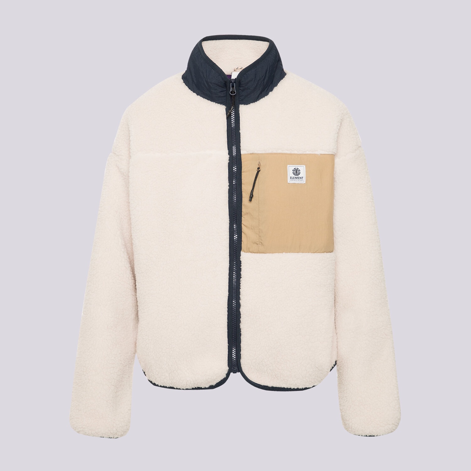 dámská mikina ELEMENT MIKINA S KAPUCÍ OAK SHERPA WOMEN ELJJK00111-WBS0 BÉŽOVÁ